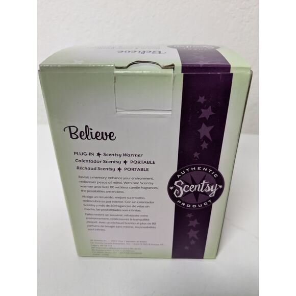 Scentsy Believe Mini Wall Plug-in 15W Wax Warmer w/ Box & New Bulb Retired - Picture 9 of 9